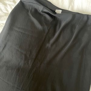 Black Satin Skirt